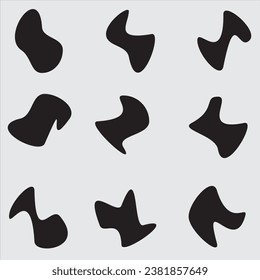 9 Modern Liquid Irregular Blob Shape Stock Vector, Stock Photos  Vectors Shapes Images, Pictures, Photos - Shapes Photographs ,Set Of Random Shapes Organic Abstract Black Blobs Blob Mask Shapes