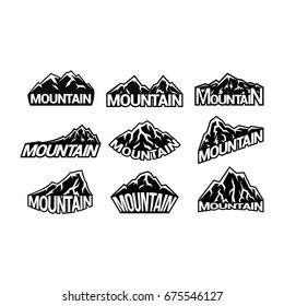 9 Mountain community logo emblem vector