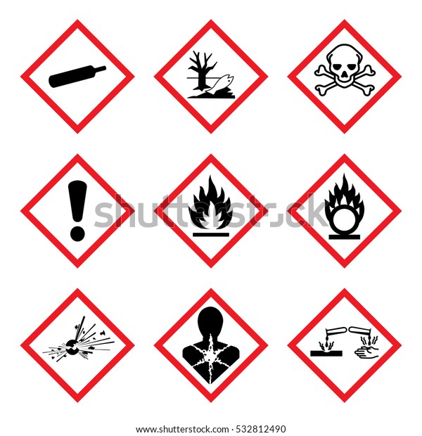 9 Nouveau Pictogramme De Danger Signal Image Vectorielle De Stock Libre De Droits