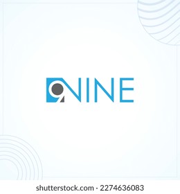 9 Nine 99 Logo Template In Modern Creative Minimal Style Vector Design