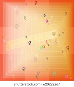 9 Number art background