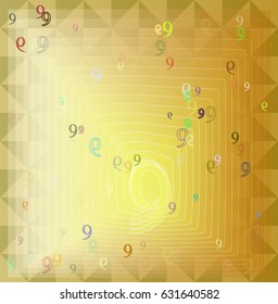 9 Number art background
