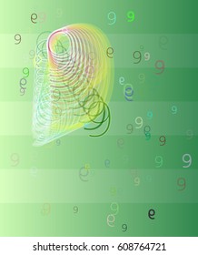 9 Number background template