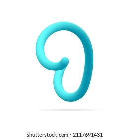 9 number blue logo. Line style pure water vector typography for save water identity, ecology graphic resources, clean corporate  labels and more
