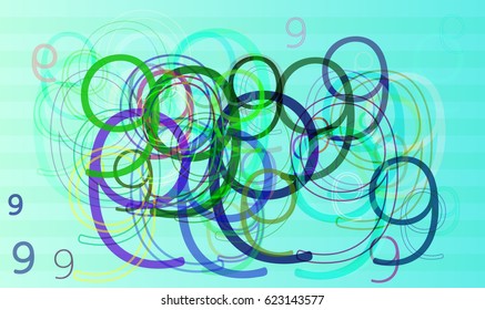 9 Number design background
