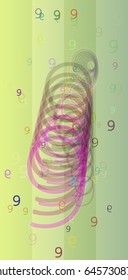9 Number elements background