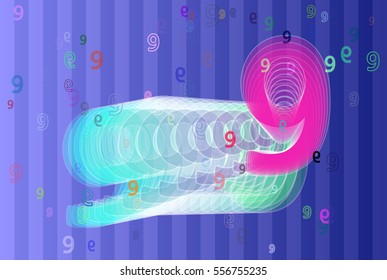 9 Number icon design