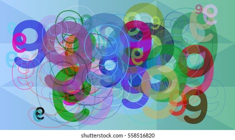 9 Number icon template