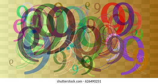 9 Number idea background