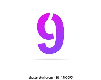 9 number logo icon design. For brand label, desing template elements, creative poster and more