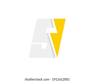 logotipo de 9 números, fuente vectorial con icono de energía relámpago