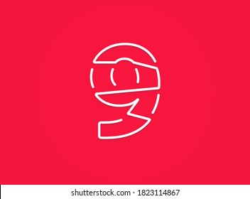 9. Diseño moderno y creativo. Para logotipo, etiqueta de marca, elementos de diseño, identidad corporativa, aplicación, etc. Ilustración vectorial aislada          