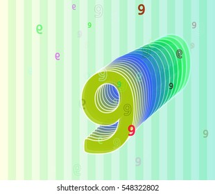 9 Number over fine work, speculative form of illumination.
