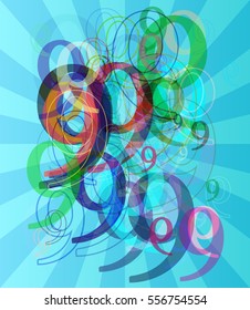 9 Number template design