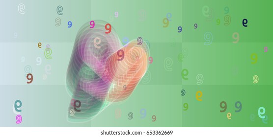 9 Number texture background