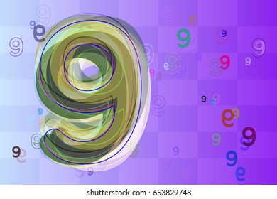 9 Number texture icon
