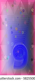 9 Number vector texture