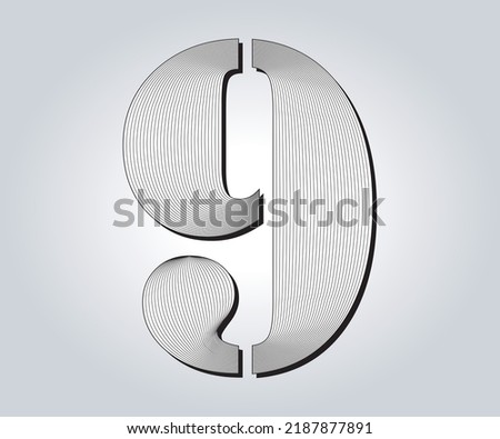 9 numeric guilloches design used gift cheque and money 
