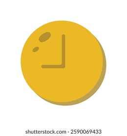 9 O clock circle shaded icon with color