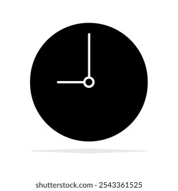 A 9 o'clock silhouette: a vector icon for the early bird or the night owl.