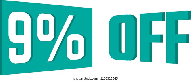 9% OFF Vector Illustration banner with a white background