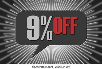 9 percent promotion banner tag