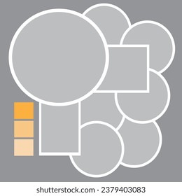 9 photo collage template. vector illustration, new collections