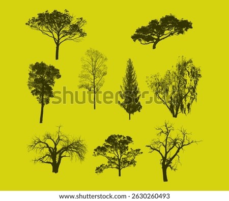 9 pice Tree image illsutration