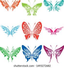 9 Pieces Set of Butterflies