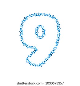9 Pixel Letter Logo Icon Design