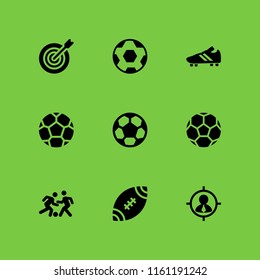 9 playground icons in vector set. goal, soccer, soccer ball and football ball illustration for web and graphic design