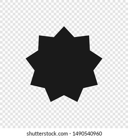 9 point classic star. Vector illustration