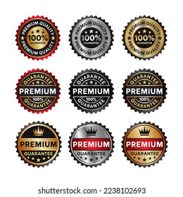 9 premium quality luxury badge design vector materials