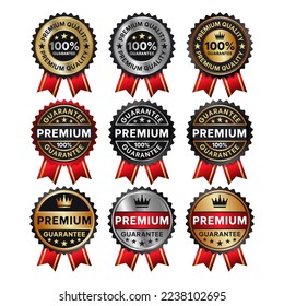 9 premium quality luxury badge design vector materials