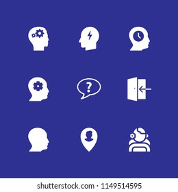 9 profile icon set with profile, placeholder and people vector illustration for graphic design and web