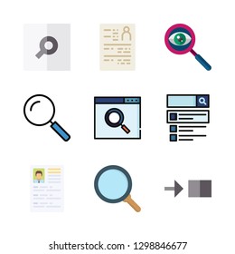 9 recruitment icons with search and selection in this set