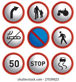 9 road signs