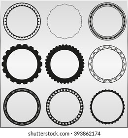 9 Round Decorative Frames.