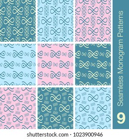 9 Seamless Monogram Patterns