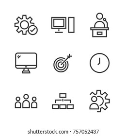 9 seo line icons