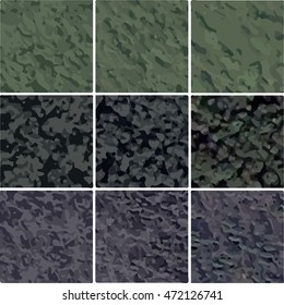 9 Sets of camouflage patterns