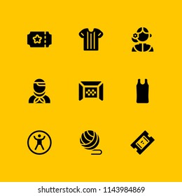 9 soccer icon set with serbian, ball and football vector illustration for graphic design and web