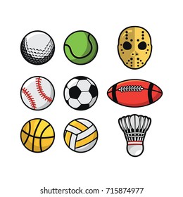 9 sport icon logo and mascot vector