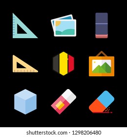 9 square icons with pictures and picture in this set