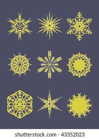 9 stylish snowflakes