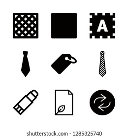 9 textured icons with recycled paper and foam floor in this set