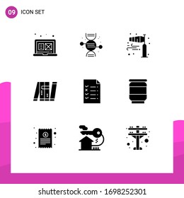9 Thematic Vector Solid Glyphs and Editable Symbols of military; bot; air; autonomous; storm Editable Vector Design Elements
