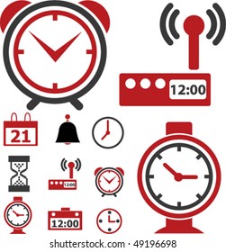 9 time & clock signs. vector