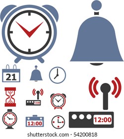 9 time & clock signs. vector