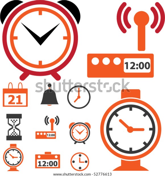 9 Time Clock Signs Vector Stock Vector (Royalty Free) 52776613 ...